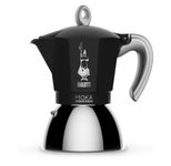 Bialetti Moka Induktion - Espressokocher mit Bi-Layer-Kessel - schwarz - für 6 Tassen