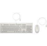HP 225 Maus und Tastatur, weiß (kabelgebunden)