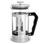 Bialetti Preziosa French-Press - Kaffee- und Teebereiter - silber/schwarz - Edelstahl/Glas - 350ml