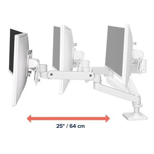 Ergotron LX Pro Monitor Tischhalterung - für 2 LCD-Displays - weiß