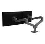 Ergotron LX Pro Monitor Tischhalterung - für 2 LCD-Displays - nebeneinander - Dunkelgrau