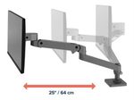 Ergotron LX Pro Monitor Tischhalterung für LCD-Display - Dunkelgrau