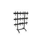 edbak Mobiler Video-Wall Trolley, Modular 2x3, für 42-47" Bildschirme, Querformat