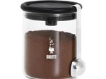Bialetti Kaffee-Aromabehälter aus Glas - für 250g Kaffee - Deckel mit Standvorrichtung - inkl. Löffel