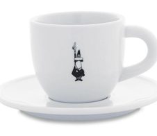 Bialetti Cappuccinotasse Istituzionale inkl. Untertasse - Porzellan - weiß - 240ml