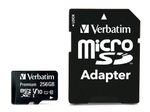 Verbatim Premium Speicherkarte 256 GB (SD-Adapter inbegriffen)