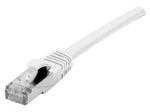 Dexlan Patchkabel Cat. 6A Class EA, S/FTP (PiMF), halogenfrei, mit Rastnasenschutz, weiß, 1,0 m