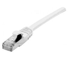 Dexlan Patchkabel Cat. 6A Class EA, S/FTP (PiMF), halogenfrei, mit Rastnasenschutz, weiß, 1,0 m