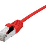 Dexlan Patchkabel Cat. 6A,  S/FTP (PiMF), ultradünn, halogenfrei, mit Rastnasenschutz, rot, 1,0 m