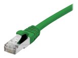 Dexlan Patchkabel Cat. 6A Class EA, S/FTP (PiMF), halogenfrei, mit Rastnasenschutz, grün, 1,5 m