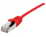Dexlan Patchkabel Cat. 6A, S/FTP (PiMF), ultradünn, halogenfrei, mit Rastnasenschutz, rot, 0,5 m