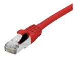 Dexlan Patchkabel Cat. 6A Class EA, S/FTP (PiMF), halogenfrei, mit Rastnasenschutz, rot, 5,0 m