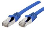 Exertis Connect Patchkabel Cat. 6A, S/FTP (PiMF), halogenfrei, mit Rastnasenschutz, blau, 10,0 m