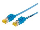 Tecline Patchkabel Cat. 6A (ISO/IEC), S/FTP, halogenfrei, mit Rastnasenschutz, blau, 30,0 m