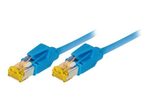 Tecline Patchkabel Cat. 6A (ISO/IEC), S/FTP (PiMF), halogenfrei, mit Rastnasenschutz, blau, 25,0 m