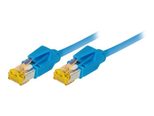 Tecline Patchkabel Cat. 6A (ISO/IEC), S/FTP (PiMF), halogenfrei, mit Rastnasenschutz, blau, 25,0 m