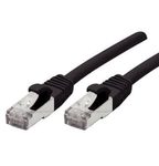 Exertis Connect Patchkabel Cat. 6A, S/FTP (PiMF), halogenfrei, mit Rastnasenschutz, schwarz, 1,0 m