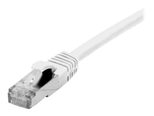 Exertis Connect Patchkabel Cat. 6A, S/FTP (PiMF), halogenfrei, mit Rastnasenschutz, weiß, 1,5 m