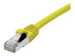 Dexlan Patchkabel Cat. 6A Class EA, S/FTP (PiMF), halogenfrei, mit Rastnasenschutz, gelb, 1,0 m