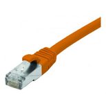 Exertis Connect Patchkabel Cat. 6A, S/FTP (PiMF), halogenfrei, mit Rastnasenschutz, orange, 1,5 m