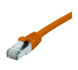Exertis Connect Patchkabel Cat. 6A, S/FTP (PiMF), halogenfrei, mit Rastnasenschutz, orange, 1,5 m