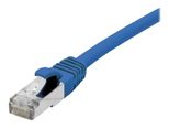 Dexlan Patchkabel Cat. 6A Class EA, S/FTP (PiMF), halogenfrei, mit Rastnasenschutz, blau, 5,0 m