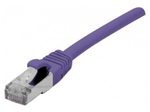 Exertis Connect Patchkabel Cat. 6A, S/FTP (PiMF), halogenfrei, mit Rastnasenschutz, violett, 0,5 m