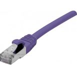 Exertis Connect Patchkabel Cat. 6A, S/FTP (PiMF), halogenfrei, mit Rastnasenschutz, violett, 0,5 m