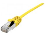 Dexlan Patchkabel Cat. 6A, S/FTP (PiMF), ultradünn, halogenfrei, mit Rastnasenschutz, gelb, 0,5 m