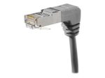 Exertis Connect Patchkabel Cat. 6A, S/FTP (PiMF), beidseitig abgewinkelt, grau, 0,3 m