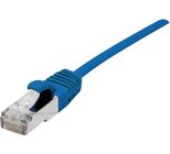 Dexlan Patchkabel Cat. 6A, S/FTP (PiMF), ultradünn, halogenfrei, mit Rastnasenschutz, blau, 1,0 m