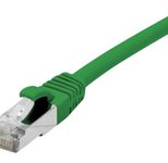 Dexlan Patchkabel Cat. 6A Class EA, S/FTP (PiMF), halogenfrei, mit Rastnasenschutz, grün, 20,0 m