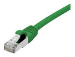 Dexlan Patchkabel Cat. 6A Class EA, S/FTP (PiMF), halogenfrei, mit Rastnasenschutz, grün, 20,0 m