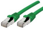 Exertis Connect Patchkabel Cat. 6A, S/FTP (PiMF), halogenfrei, mit Rastnasenschutz, grün, 7,5 m