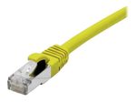 Dexlan Patchkabel Cat. 6A Class EA, S/FTP (PiMF), halogenfrei, mit Rastnasenschutz, gelb, 10,0 m