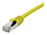 Dexlan Patchkabel Cat. 6A Class EA, S/FTP (PiMF), halogenfrei, mit Rastnasenschutz, gelb, 10,0 m