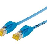Tecline Patchkabel Cat. 6A (ISO/IEC), S/FTP, halogenfrei, mit Rastnasenschutz, blau, 7,5 m