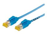 Tecline Patchkabel Cat. 6A (ISO/IEC), S/FTP, halogenfrei, mit Rastnasenschutz, blau, 7,5 m