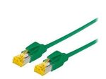 Tecline Patchkabel Cat. 6A (ISO/IEC), S/FTP, halogenfrei, mit Rastnasenschutz, grün, 1,0 m