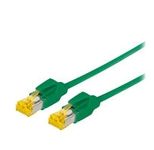 Tecline Patchkabel Cat. 6A (ISO/IEC), S/FTP, halogenfrei, mit Rastnasenschutz, grün, 7,5 m