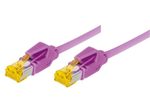 Tecline Patchkabel Cat. 6A (ISO/IEC), S/FTP, halogenfrei, mit Rastnasenschutz, erikaviolett, 25,0 m