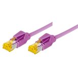 Tecline Patchkabel Cat. 6A (ISO/IEC), S/FTP, halogenfrei, mit Rastnasenschutz, erikaviolett, 25,0 m