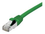 Dexlan Patchkabel Cat. 6A Class EA, S/FTP (PiMF), halogenfrei, mit Rastnasenschutz, grün, 10,0 m