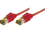 Tecline Patchkabel Cat. 6A (ISO/IEC), S/FTP, halogenfrei, mit Rastnasenschutz, rot, 7,5 m