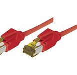 Tecline Patchkabel Cat. 6A (ISO/IEC), S/FTP, halogenfrei, mit Rastnasenschutz, rot, 7,5 m