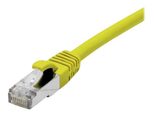 Dexlan Patchkabel Cat. 6A Class EA, S/FTP (PiMF), halogenfrei, mit Rastnasenschutz, gelb, 1,5 m