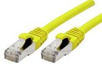 Exertis Connect Patchkabel Cat. 6A, S/FTP (PiMF), halogenfrei, mit Rastnasenschutz, gelb, 0,3 m
