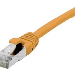 Exertis Connect Patchkabel Cat. 6A, S/FTP (PiMF), halogenfrei, mit Rastnasenschutz, orange, 7,5 m