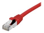 Dexlan Patchkabel Cat. 6A Class EA, S/FTP (PiMF), halogenfrei, mit Rastnasenschutz, rot, 20,0 m