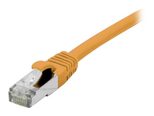Exertis Connect Patchkabel Cat. 6A, S/FTP (PiMF), halogenfrei, mit Rastnasenschutz, orange, 10,0 m